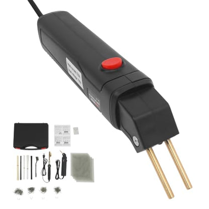 Plastic Welder Kit, 100W Welding Machine Kit, Max Temp 800°F (Black) | 110V 0.5A, Plastic Bumper Repair Set for DIY Car Bumper Toolbox Plastic Crack Fixing - color: Black