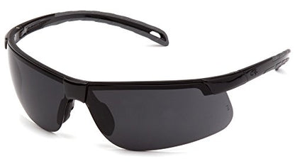 Pyramex Ever-Lite Lightweight Safety Glass Indoor/Outdoor Mirror Lens - color: Dark Gray H2x Anti-fog Lens/ Black Frame