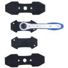 Professional Car Brake Piston Caliper Press Tool Set | Press Tool Set Includes Ratcheting Spreader, 4pcs Hangers, and 360-Degree Brake Caliper Press Ratchet