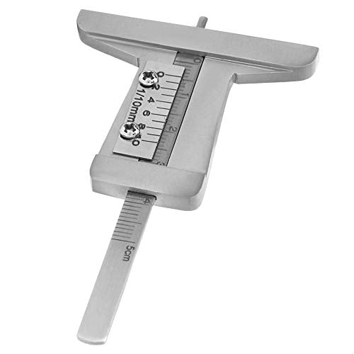Tire Depth Gauge, Stainless Steel Tyre Depth Ruler Meter Caliper Checker for Car Truck Motorcycle 0-10mm