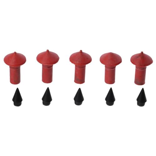 BYOBYO 180pcs Mushroom Shaped Tire Repair Insert Plugs Kits, Red Black Universal Rubber Replacement Sockets Tool for Motorcycle Tires