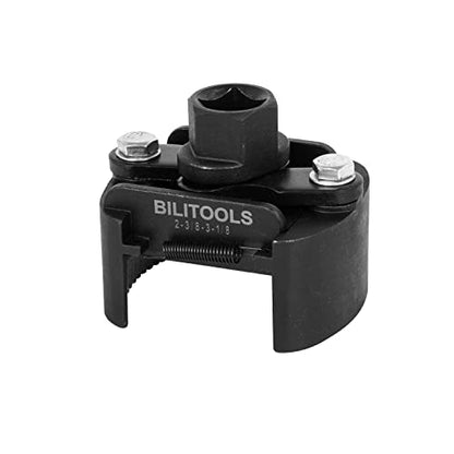 BILITOOLS Universal Adjustable Oil Filter Wrench with Auto-Clamp Spring | 1/2-Inch Drive Removal Tool, Fits 60-80 mm (2.36-3.15 Inch) Engine Filters, Conduit and Fittings - size: 60-80mm