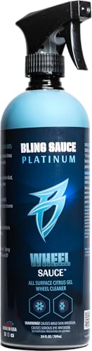 Bling Sauce Wheel Sauce Citrus Gel Wheel Cleaner, Cars, Trucks, SUVs, 24 oz | Citrus gel clings to brake dust and road grime on painted, powder-coated or chrome wheels without harming rubber - style: Wheel Sauce