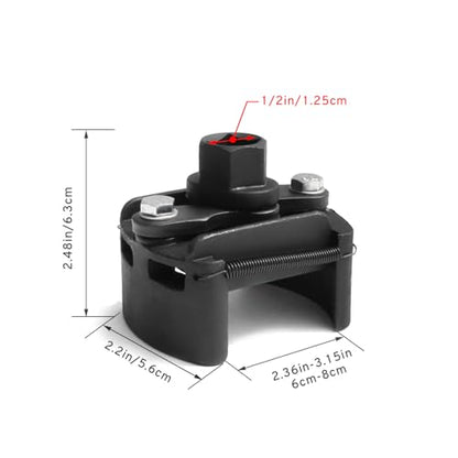Oil Filter Wrench Removal Tool Adjustable Use for 2.36 inch to 3.15 inch, Durable Cap Spanner Tool Set with 2 Durable Non Slip Serrated Jaws Special Design