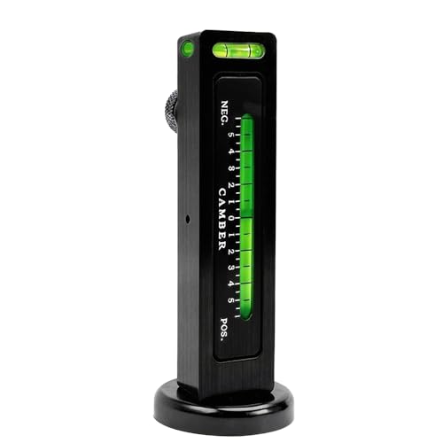 BARTOO Adjustable Aluminum Magnetic Camber Caster Pillar Gauge, Universal Wheel Alignment Tool for Cars Trucks RVs Tire Repair, Black - size: 1 Pack - Black