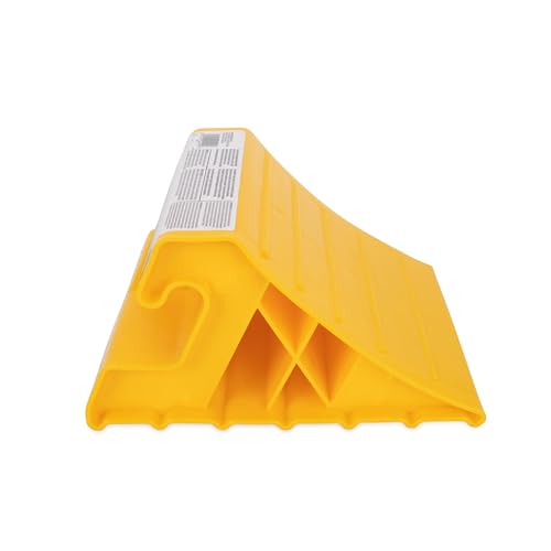 Camco Super Wheel Chock for Trailers & RVs - Large, Heavy Duty Trailer Wheel Chock Constructed of Durable Plastic w/UV inhibitors - Use w/Tires Up to 29-inches - Re-Hitch in Confidence – 44492 - size: Large