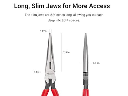 TEKTON 7 Inch Smooth Jaw Long Nose Pliers | PGF15007 - color: Smooth Jaw, size: 7 Inch Straight
