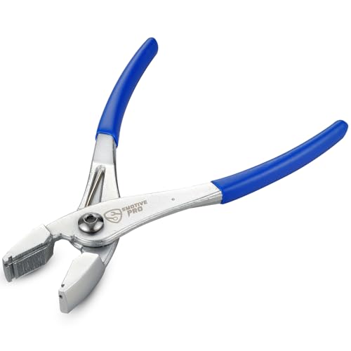 SMOTIVEPRO Multi-Directional Hose Clamp Pliers with 75mm Maximum Opening | Cross-Patterned Jaw for Secure Grip, Holds Clamps on Fuel Lines & Radiator Hoses, Multi-Angle Operation for Tight Spaces