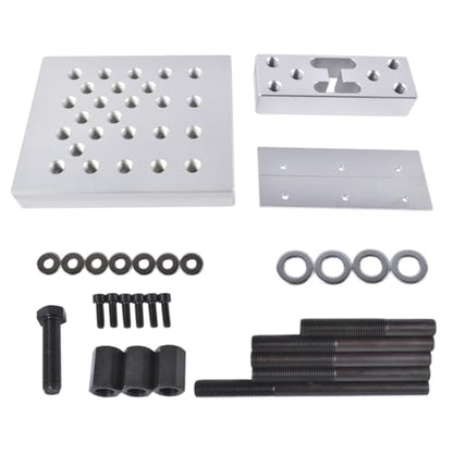 Universal Drill Press Support Block Plate Tool Set, 30 Ton Hydraulic Shop Press Plates, Bearing and Bushing Repair Removal Installation