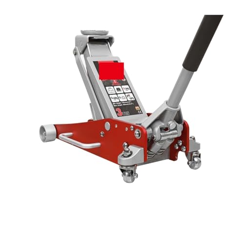 Hydraulic Low Profile Aluminum and Steel Racing Floor Jack with Dual Piston Quick Lift Pump 1.5-3 Ton Capacity Black(T830011L New) - color: T830011L New