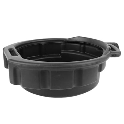 Spill Proof 10L Plastic Oil Drain Pan, Black Anti Splashing Motor Oil Catcher Pan for Home Work Shop, Lightweight and Easy to Handle