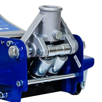 3-Ton Industrial Low-Profile Dual-Piston Floor Jack 3.1-18.7in Lift Range 6600-lb Capacity Aluminum Steel - color: Blue_1