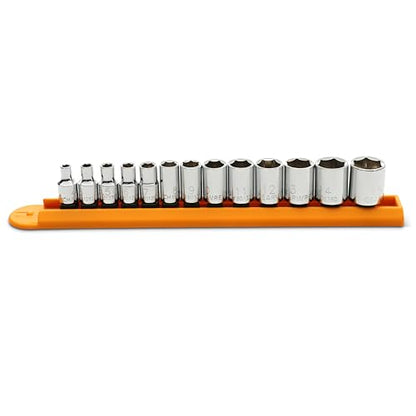 GEARWRENCH 13 Pc. 1/4" Drive 6 Pt. Socket Set, Standard, Metric - 80302D
