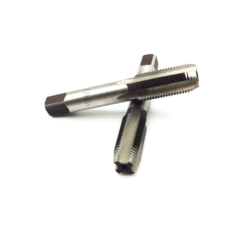 AtticZone M10 x 1.0 Metric Hand Thread Tap, Right Hand, Alloy Tool Steel, 1 Taper Tap, 1 Plug Tap for Metal Working DIY Industrial - size: M10x1.0