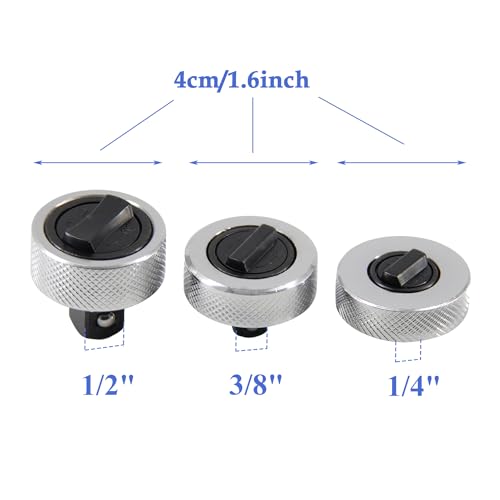 3pcs Reversible Thumbwheel Ratchet Wrench Set, Palm Ratchet Wrench, 1/4" 3/8" 1/2" Drive Finger Ratchet Set - color: 1/4" + 3/8" + 1/2" Drive Set