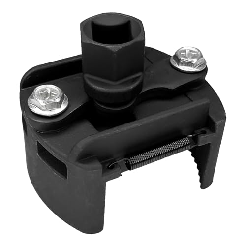 Oil Filter Wrench Adjustable Oil Filter Removal Tool 2 Jaw 2-3/8 to 3-1/8 Inch 60-80mm Oil Filter Socket Set Small Medium-Sized Universal Automotive Drive Oilfilter Cap Style Spin-on Wrench