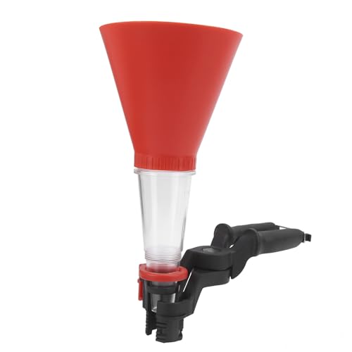 Engine Oil Funnel Kit, 3Pcs Universal Anti Static Engine Oil Funnel Tool, Spill Proof Labor Saving Automotive Funnels Set for Car, Easy to Use 1 Person Design (Red) - color: 1#