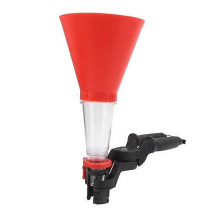Engine Oil Funnel Kit, 3Pcs Universal Anti Static Engine Oil Funnel Tool, Spill Proof Labor Saving Automotive Funnels Set for Car, Easy to Use 1 Person Design (Red) - color: 1#