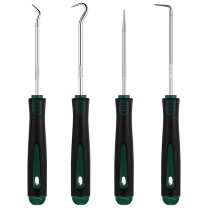 WILLBOND 4 Pcs Pick and Hook Set Precision Automotive Mechanic Picks Tools Set for Car Oil Seal Hooks Puller Remover Tools(6.5 Inches,Dark Green) - color: Dark Green, size: 6.5 Inches