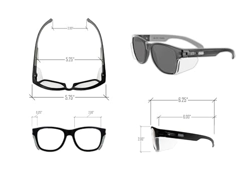 MAGID Gemstone Y50 Performance Anti-Fog Safety Glasses with Side Shields - color: Gray Lens | Black Frame, size: 1 Pair
