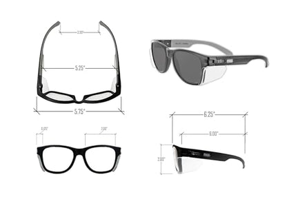 MAGID Gemstone Y50 Performance Anti-Fog Safety Glasses with Side Shields - color: Gray Lens | Black Frame, size: 48 Pairs