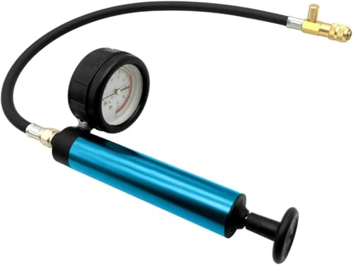 ZKTOOL Aluminum Automotive Cooling System Radiator Pressure Tester Tool,Pressure Test Pump with Pressure Gauge, Aluminum Hand Pump.Compatible with adapters for Various car Models.
