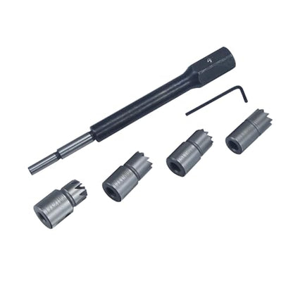 5Pcs Diesel Injector Seat & Cleaner Carbon Remover Seat Tools Cutter Milling Cutter Set Universal Car Tool Injector Remover - color: 5pc Diesel Injector Seat Cutter Cleaner