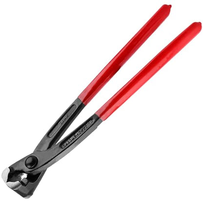 Ear Clamp Pliers Hose Clamp Crimping Tool for Hose Fuel Lines | Single-Ear, Double-Ear, Stepless Support; Slim Head for Tight Engine Bays; Cast Iron Build; PVC-Dipped Handles