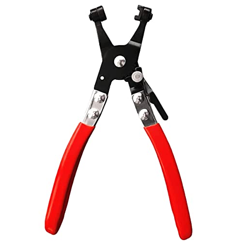 Wide & Flat band Hose Clamp Pliers, Coolant Hose Clips, Works on all Flat Band Style Hose Clamps of Removal and Installation,for Car Fuel Oil Water Pipe Repair Tools (Wide & Flat band Pliers) - style: Wide & Flat band Pliers