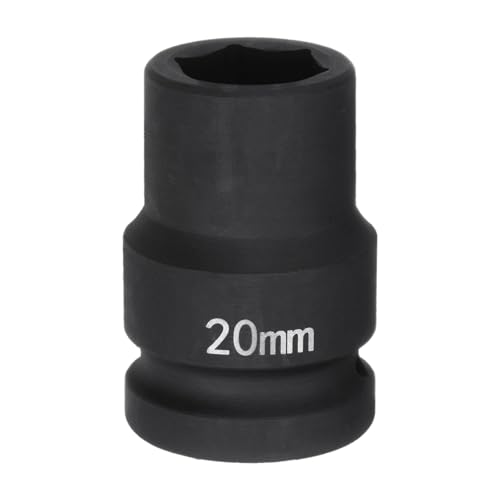 HARFINGTON 6-Point Impact Socket 3/4" Drive 20mm Metric 40Cr Alloy Steel Spindle Axle Nut Impact Socket - size: 20mm