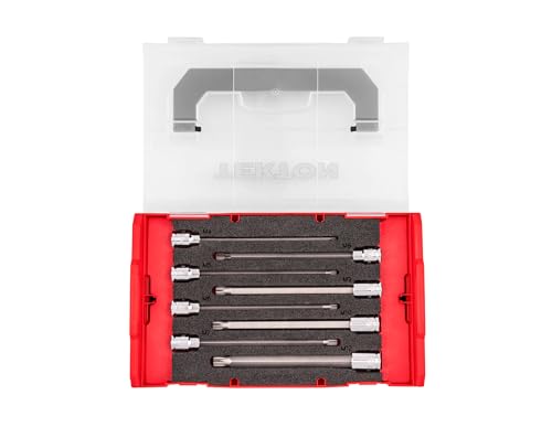 TEKTON Long Triple Square Bit Socket Set, 8-Piece | SHB91705 - size: 8-Piece (M4 - M12)