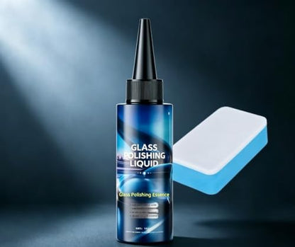 Car Glass Polishing Compound, Cerium Oxide Water Repellent Cleaner, Removes Oil Film & Water Spots, Fixes Minor Scratches, Restores Clarity