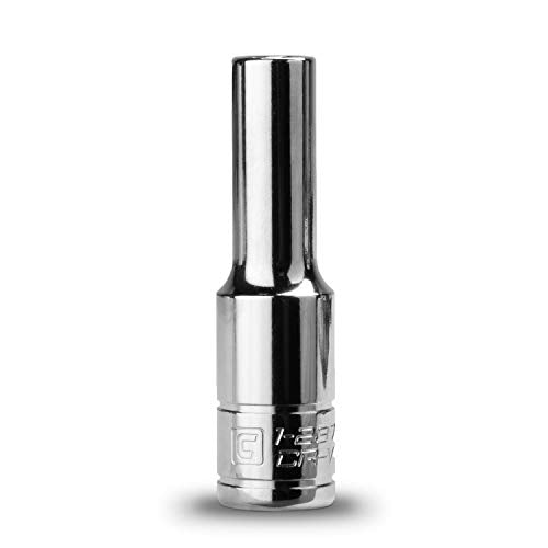 Capri Tools 1/4-Inch Deep Socket, 3/8-Inch Drive, 6-Point, SAE - size: 1/4-Inch