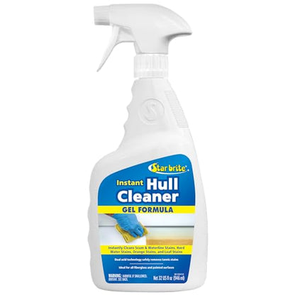STAR BRITE Instant Hull Cleaner - 32 Oz Gel Spray - Easily Remove Stains, Scum Lines & Grime on Boat Hulls, Fiberglass, Plastic & Painted Surfaces - Easy to Use Formula (096132) - size: 32 Fl Oz (Pack of 1)