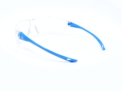 GE Safety Glasses, ANSI Z87.1, 03 Series, Anti-scratch Lens, 99.9% UV Protection, EN 166, 12 Pack - color: Blue