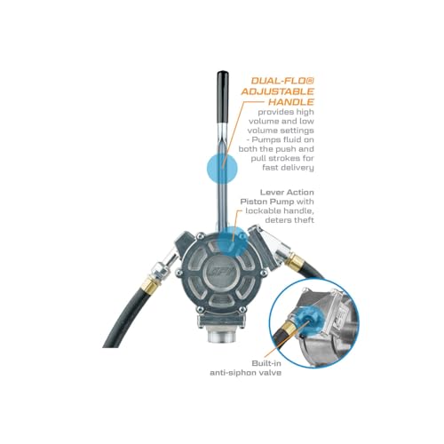 GPI - HP-100-UL Lever Action Fluid Transfer Hand Pump, 50 Gallon per 100 Strokes (114000-10)