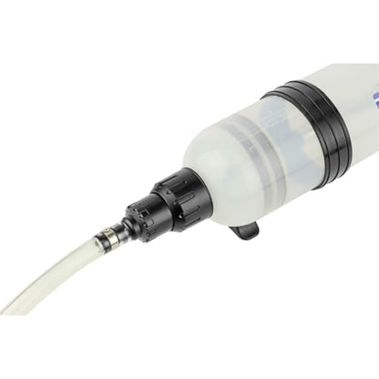 Mityvac MVA6852 1.5 Liter Fluid Evacuator Extractor and Dispensing Syringe, Twist-valve, Dual-seal Piston, MVA7218 Rubber ATF Adapter, For Master Cylinders, Transaxles, Power Steering and Coolant - style: MVA6852