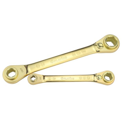 STARWORK TRUE MECHANIC™ 2-Piece 10-in-1 Reversible Ratcheting Box Wrench Set, Double Box End, 120-Tooth, GPLATING™, SAE/Metric - size: 2-Piece 120-Tooth GPlating (8 - 19 mm)