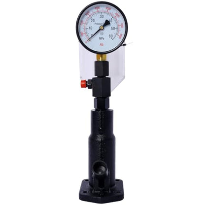 Diesel Injector Tester, Professional Fuel Injector Nozzle Tester for Tractors, Fuel Pressure Tester with Dual Scale Gauge, Precise Diesel Compression Tester, Complete Accessory Kit (400Bar/6000PSI) - size: 400Bar/6000PSI