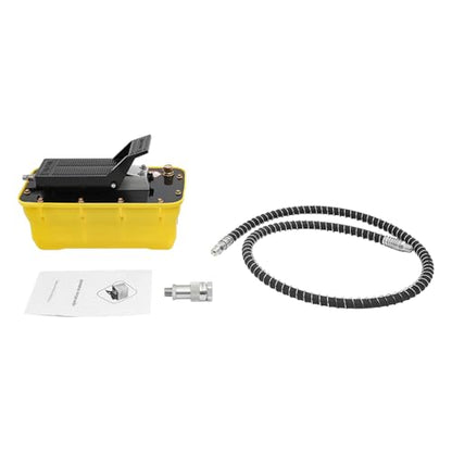 Hydraulic Air Foot Pump, 70 MPA High Pressure Pump 0.6Gal Air Hydraulic Pump Engineering Plastic Foot-Operated Pumps with Air Hose for Heavy Machinery Rigging Auto Repair Auto Body Frame Machines - size: Hydraulic Foot Pump