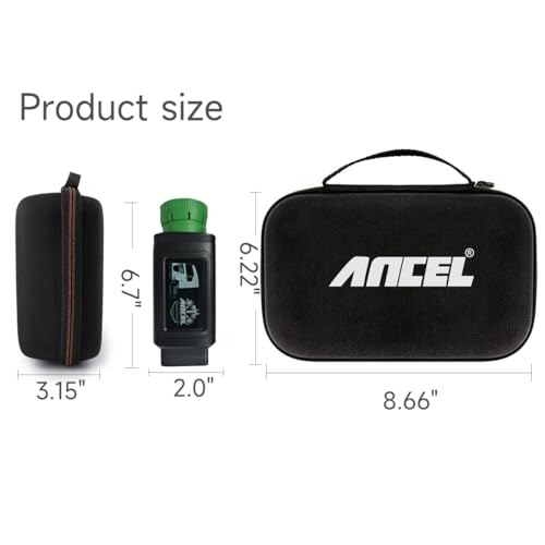 ANCEL Waterproof Storage Case Bag for HD100 Heavy Duty Truck Scanner and Other Testers - Durable Zipper Carry Box (8.66’’ x 6.22’’ x 3.15’’) - style: Case for Hd100
