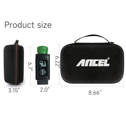 ANCEL Waterproof Storage Case Bag for HD100 Heavy Duty Truck Scanner and Other Testers - Durable Zipper Carry Box (8.66’’ x 6.22’’ x 3.15’’) - style: Case for Hd100
