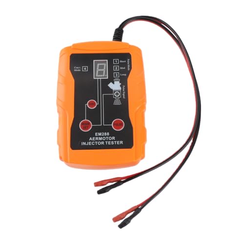 Fuel Injector Tester, ABS Automotive Injector Cleaner Kit with 8 Cleaning Adapters, 4 Pulse Signal Modes, 12V Battery Powered for Gasoline Engine Diagnostics (White) - color: White