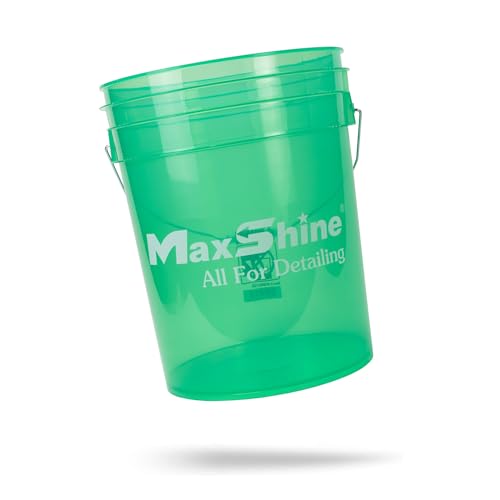 Maxshine 5 Gallon Universal Detailing Bucket (Green) – Car Wash Bucket for Scratch-Free Washing, Garage Storage & Detailing Tools – Holds Soap, Foam Cannon, Microfiber Towels & More - color: 5g Bucket (Green)