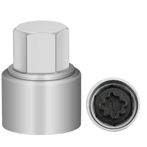 T Wheel Locking Nut Key Compatible with Audi Series, (Socket OD 27mm - ID 25mm), Wheel Lock Nut Socket Adapter, Wheel Anti-Theft Lug Nut Removal Tool, Anti-Theft Screw Remover - size: Socket T