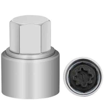 T Wheel Locking Nut Key Compatible with Audi Series, (Socket OD 27mm - ID 25mm), Wheel Lock Nut Socket Adapter, Wheel Anti-Theft Lug Nut Removal Tool, Anti-Theft Screw Remover - size: Socket T