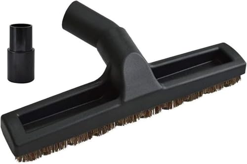 1 Floor Brush + 1 Adapter For Shop vac and Miele and Dyson Vacuum 12Inch | Universal Vacuum Floor Brush Attachments for 32 mm (1 1/4") and 35 mm (1 3/8") Tubes - 14Inch