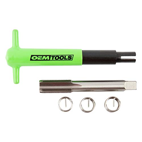OEMTOOLS 25643 Fix-A-Thread Spark Plug Thread Repair Kit, Metric, Comprehensive Solution for Automotive Spark Plug Reconditioning, Durable 18-8 Stainless Steel, For Use With Alloys, Steel, Plastics - size: M14-1.25, style: Metric