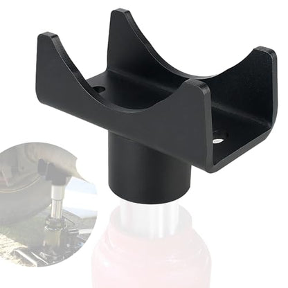 Bottle Jack Adapter, Axle Saddle for 2", 3", 4" Round & 2" Square Tube, Bottle Jack Extension for RV Trailer, Within 1.5" Lifting Platform, Garage, Farm & Ranch - color: Black