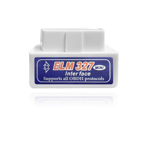 KVAEY OBDII Car Auto Diagnostic Scanner, ELM327 Automotive Bluetooth Scan Tool and Code Reader, Professional Car Bluetooth Engine Fault Code Reader, Universal Car Accessories (White & Blue) - color: White & Blue, size: 1 PCS